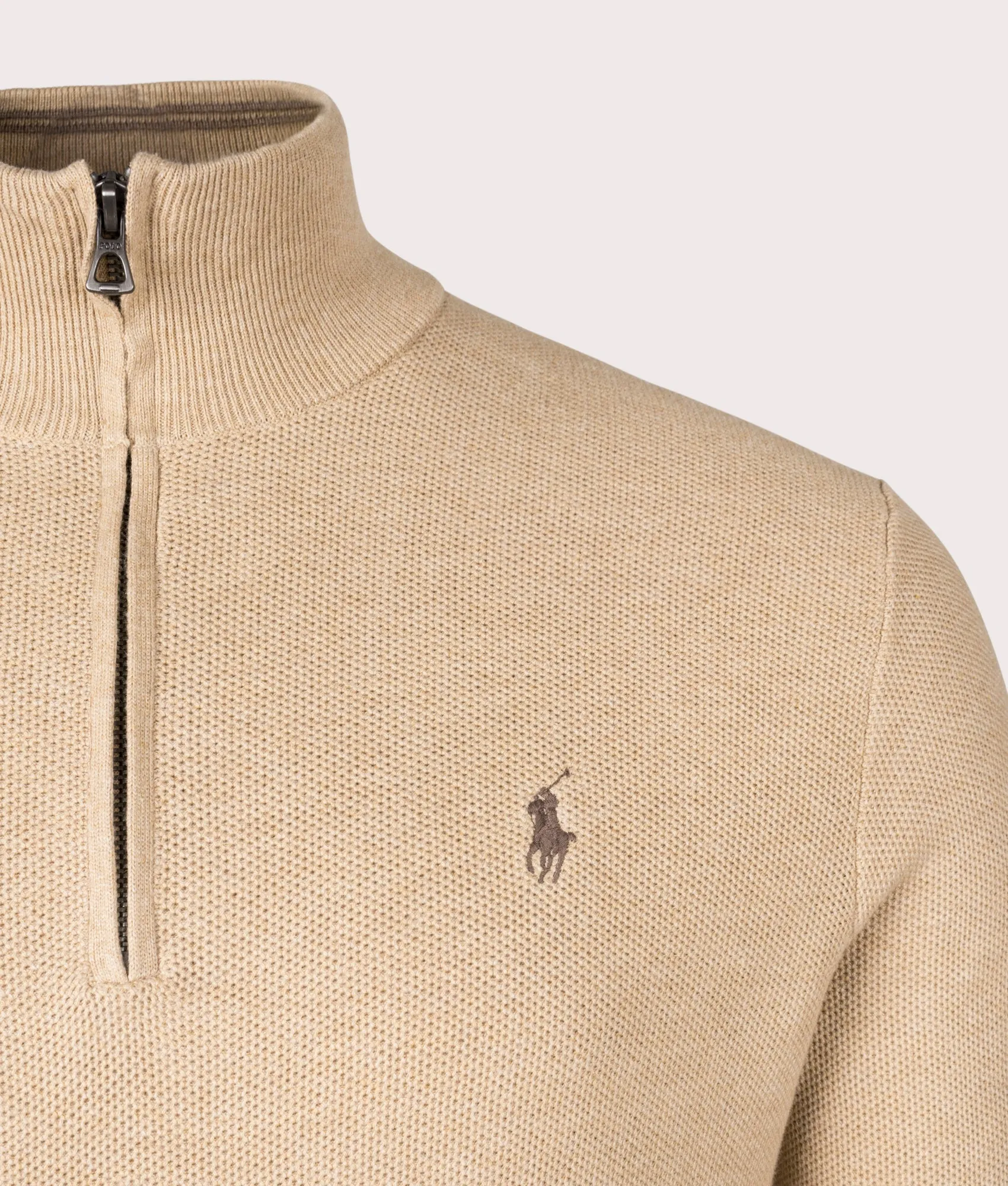Quarter Zip Contrast Logo Knit sold by EQVVS product image thumbnail 2