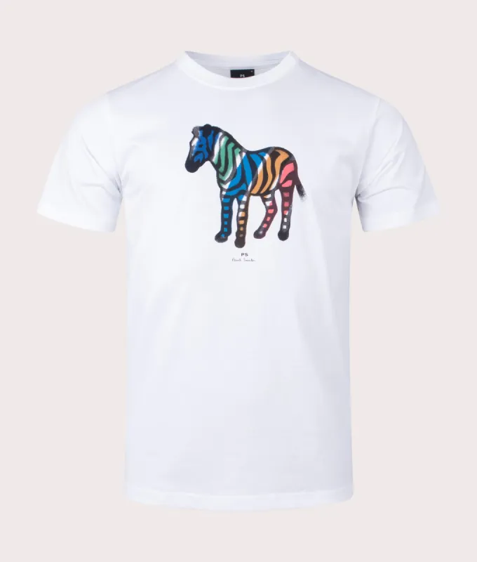 Large Broad Stripe Zebra Logo T-Shirt sold by EQVVS