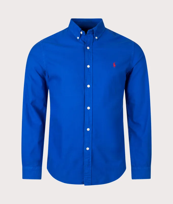 Slim Fit Garment-Dyed Oxford Shirt sold by EQVVS