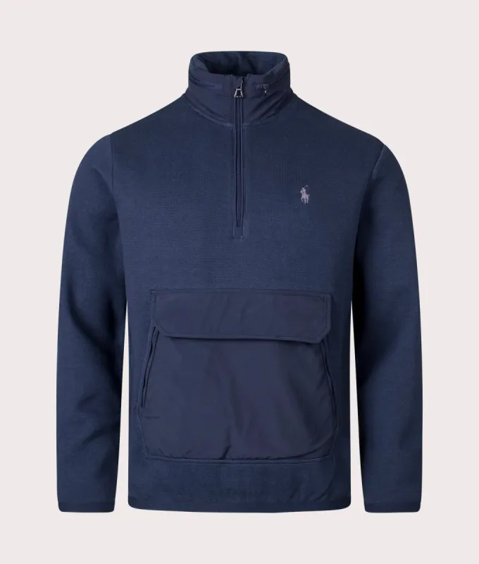 Conceled Hood Quarter Zip Sweatshirt made by Polo by Ralph Lauren