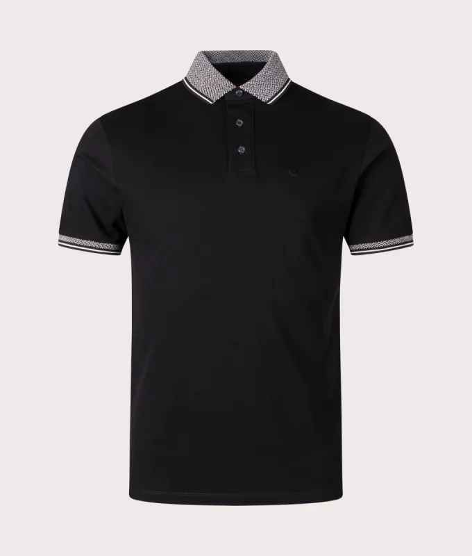 Contrast Collar Logo Polo Shirt sold by EQVVS