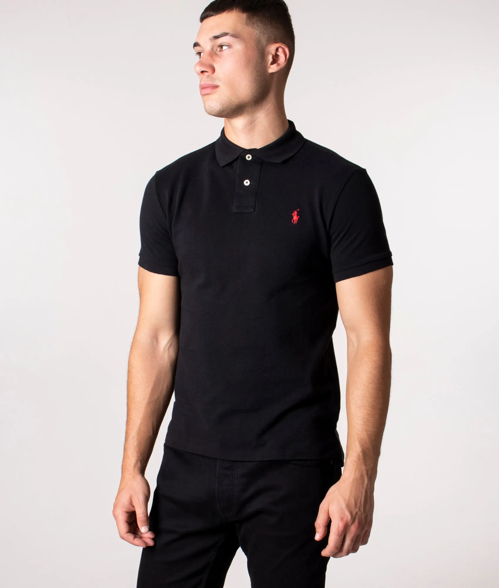 Slim Fit Mesh Knit Polo Shirt sold by EQVVS product image thumbnail 2