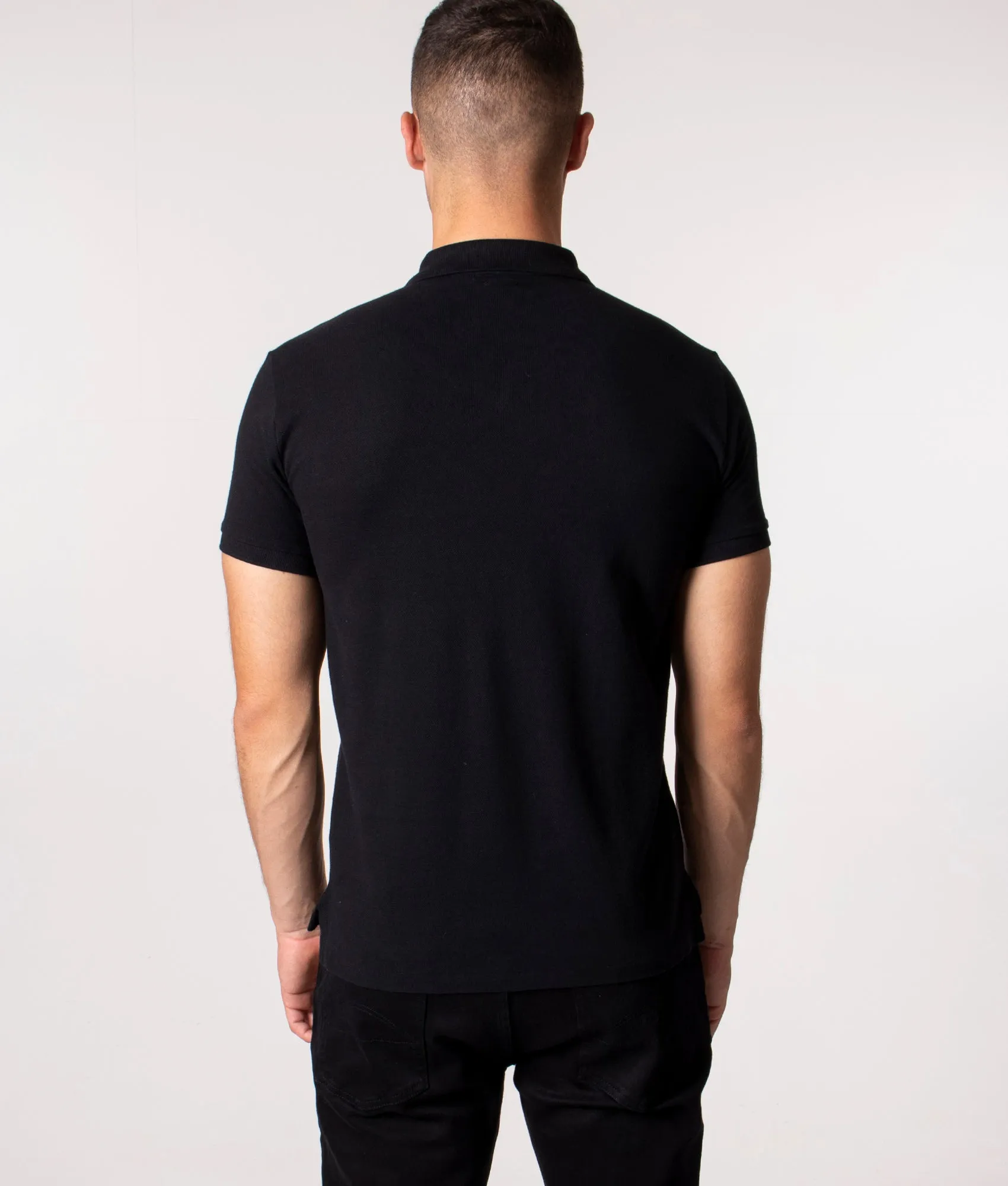 Slim Fit Mesh Knit Polo Shirt sold by EQVVS product image thumbnail 4