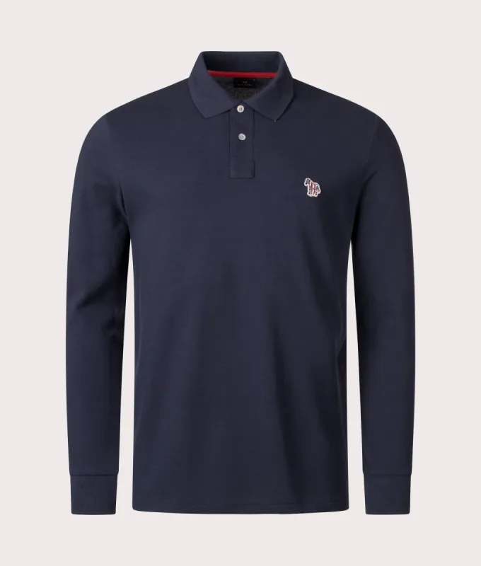 Long Sleeve Zebra Logo Polo Shirt sold by EQVVS