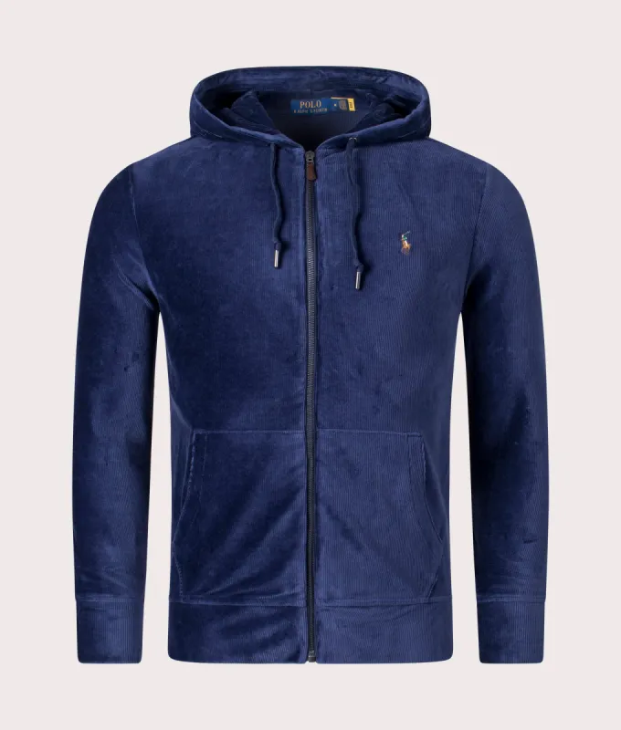 Zip Through Knit Corduroy Hoodie sold by EQVVS