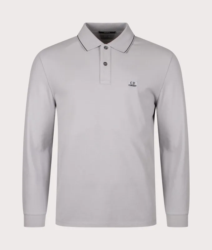 Stretch Piquet Long Sleeve Polo Shirt made by C.P. Company