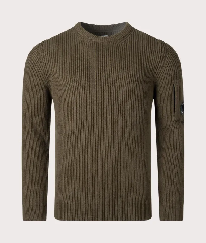Full Rib Crew Neck Jumper made by C.P. Company