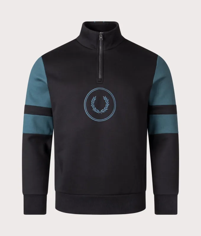 Colourblock Quarter Zip Sweatshirt sold by EQVVS