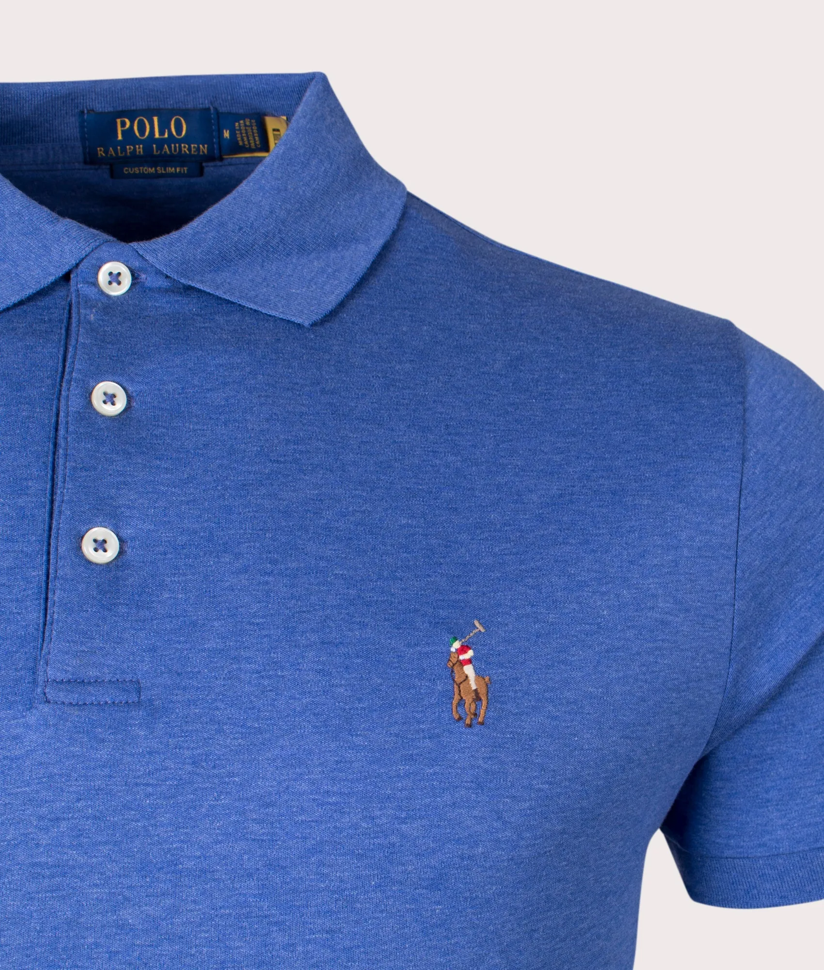 Custom Slim Fit Interlock Polo Shirt sold by EQVVS product image thumbnail 2