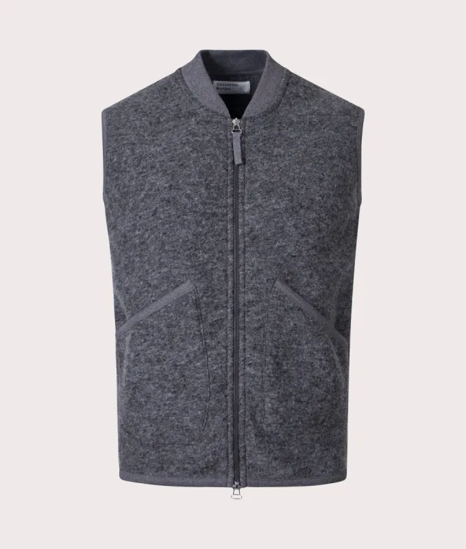 Wool Zip Gilet sold by EQVVS