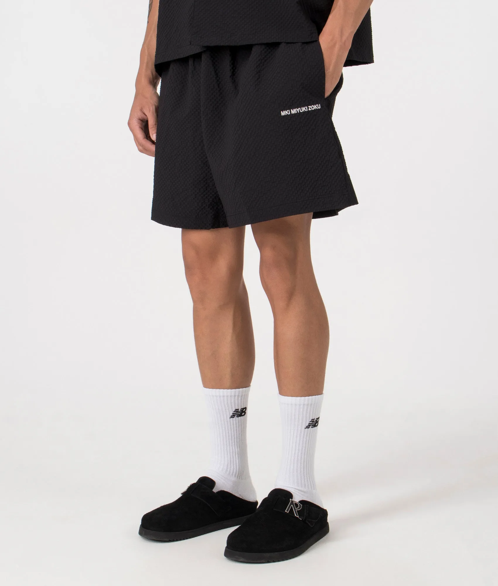 Relaxed Fit Seersucker Shorts sold by EQVVS product image thumbnail 3