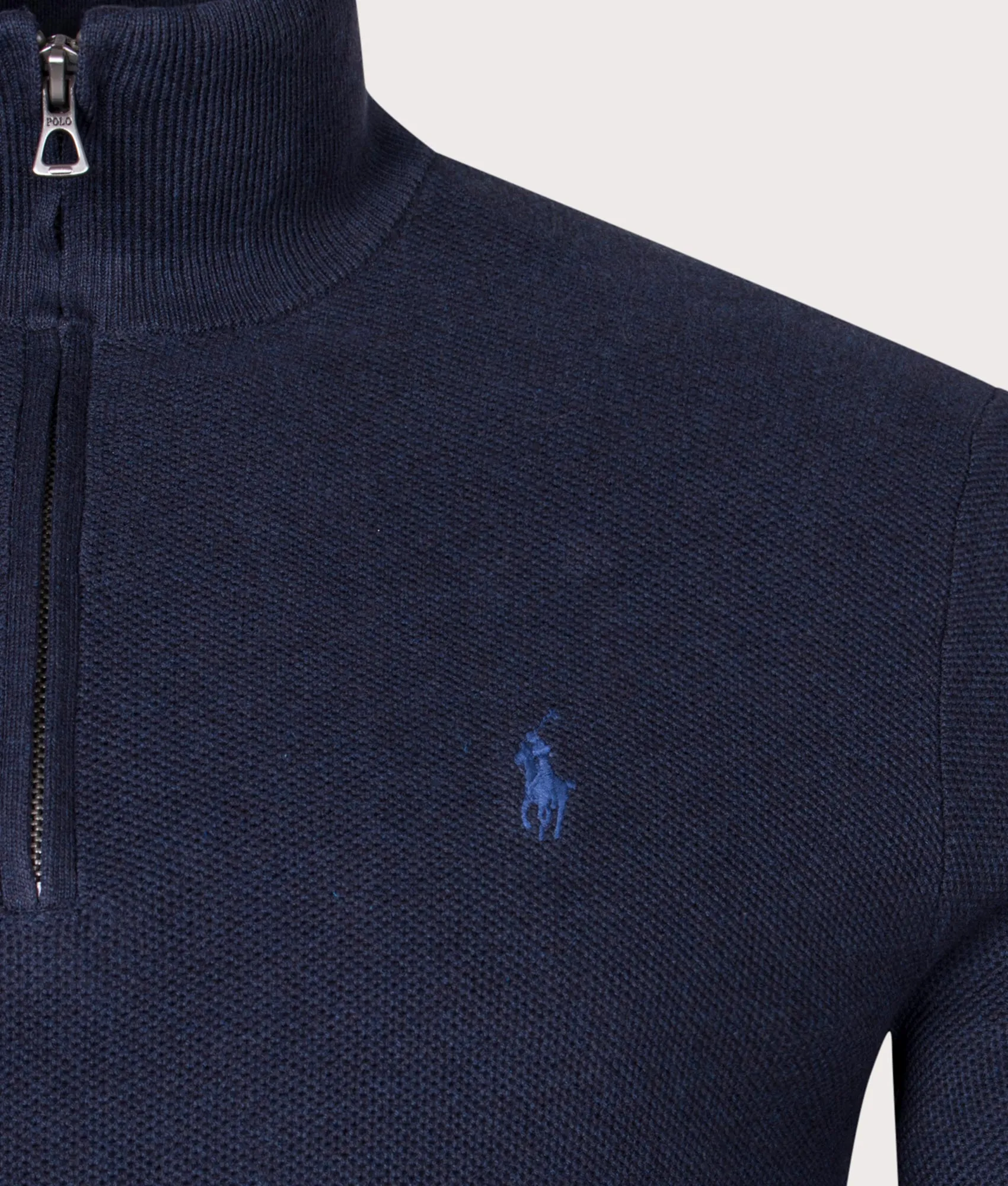 Quarter Zip Contrast Logo Knit sold by EQVVS product image thumbnail 2