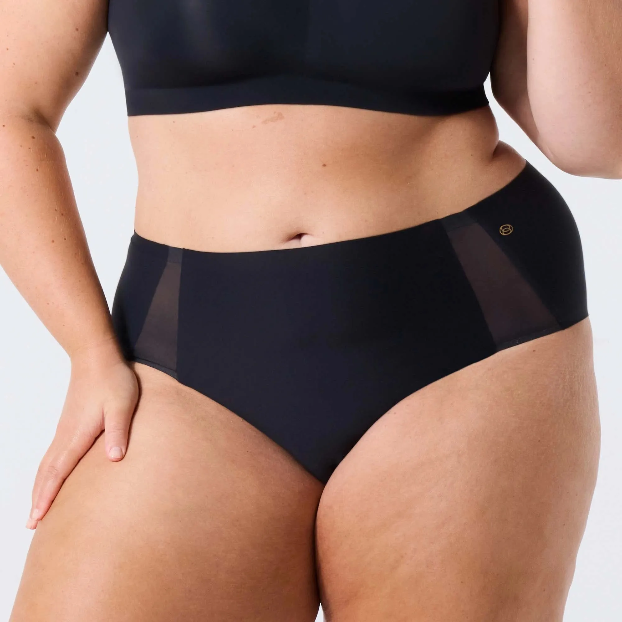 High-Waisted Retro Bikini — Mesh sold by Evelyn & Bobbie