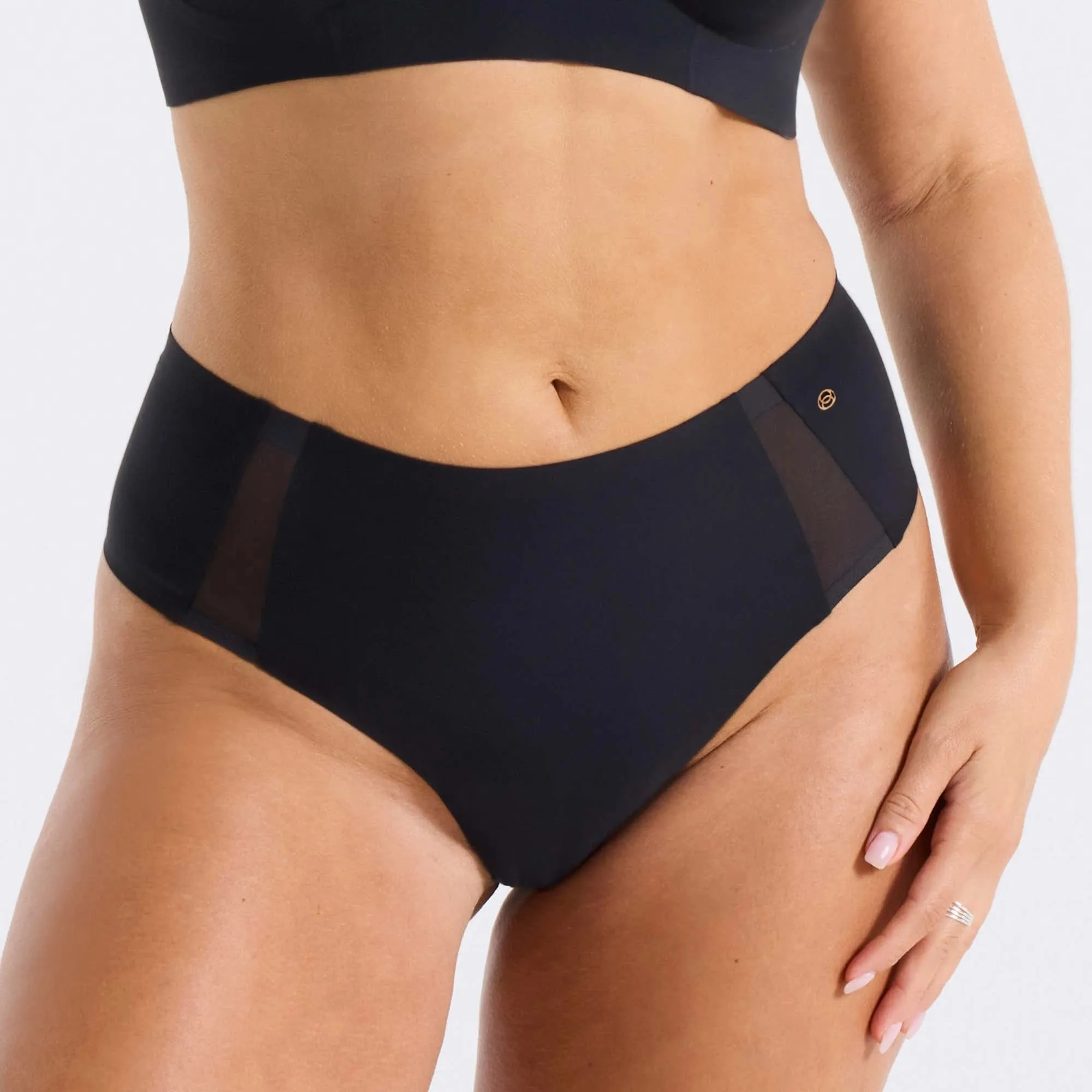 High-Waisted Thong — Mesh sold by Evelyn & Bobbie product image thumbnail 5
