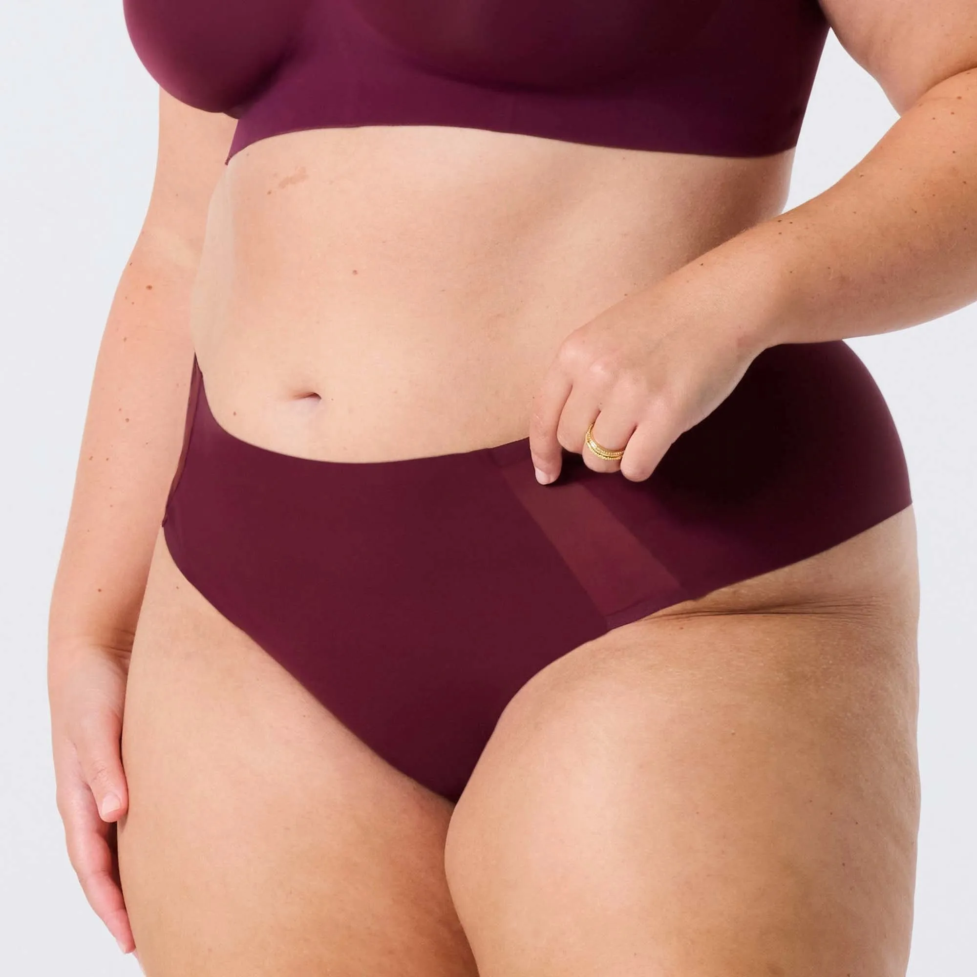 High-Waisted Thong — Mesh sold by Evelyn & Bobbie product image thumbnail 3