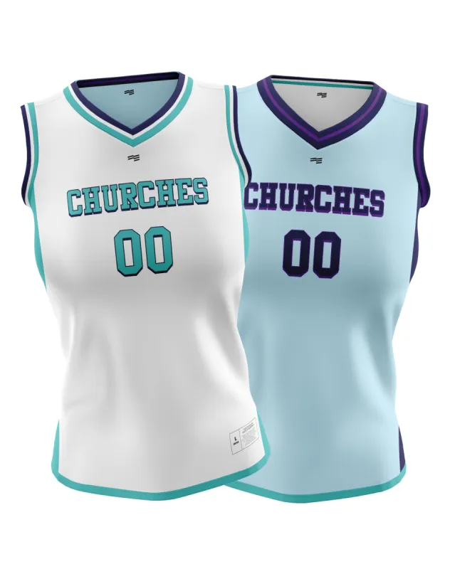 Churches Reversible Jersey - Womens sold by FE Custom