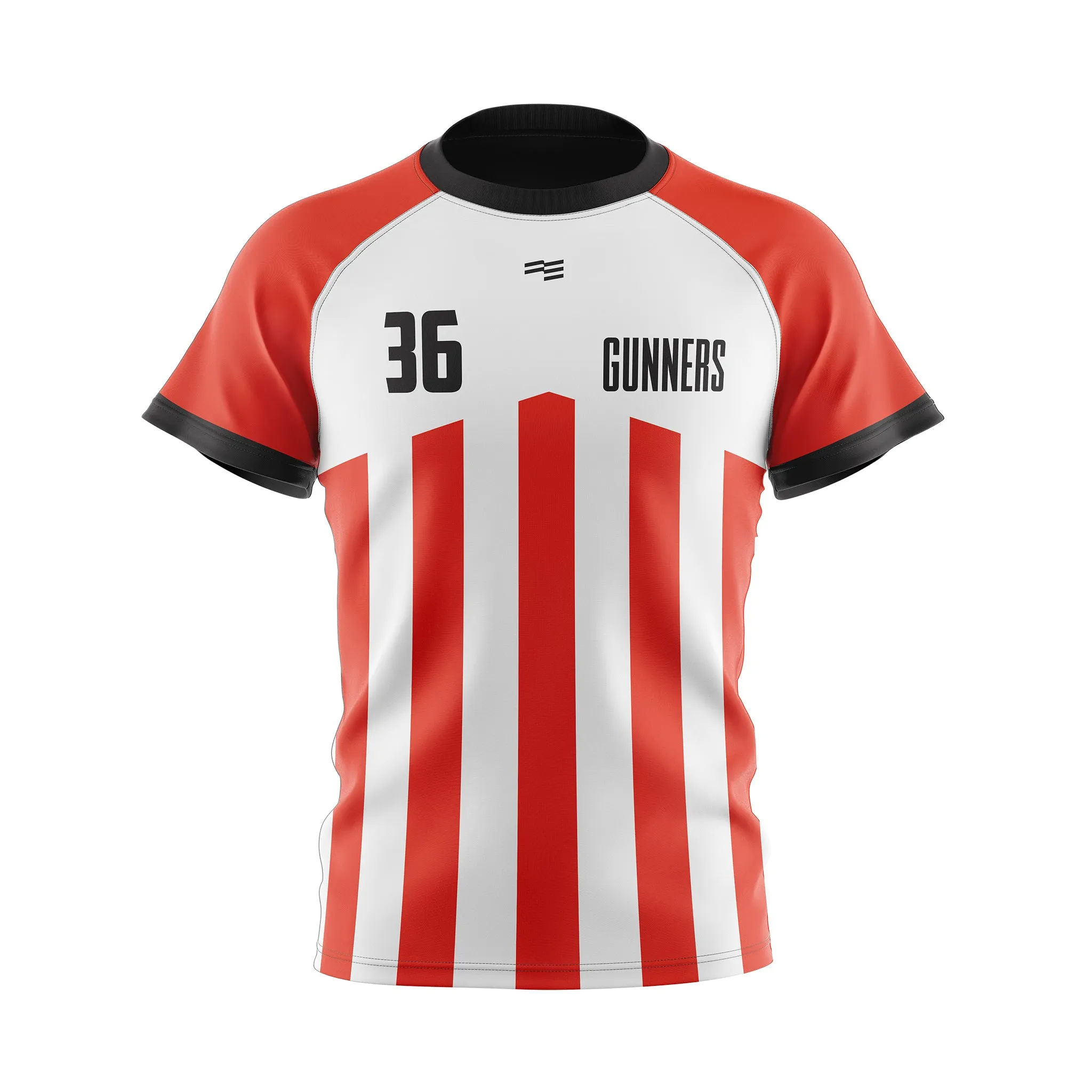 Gunners Raglan Soccer Jersey - Mens sold by FE Custom