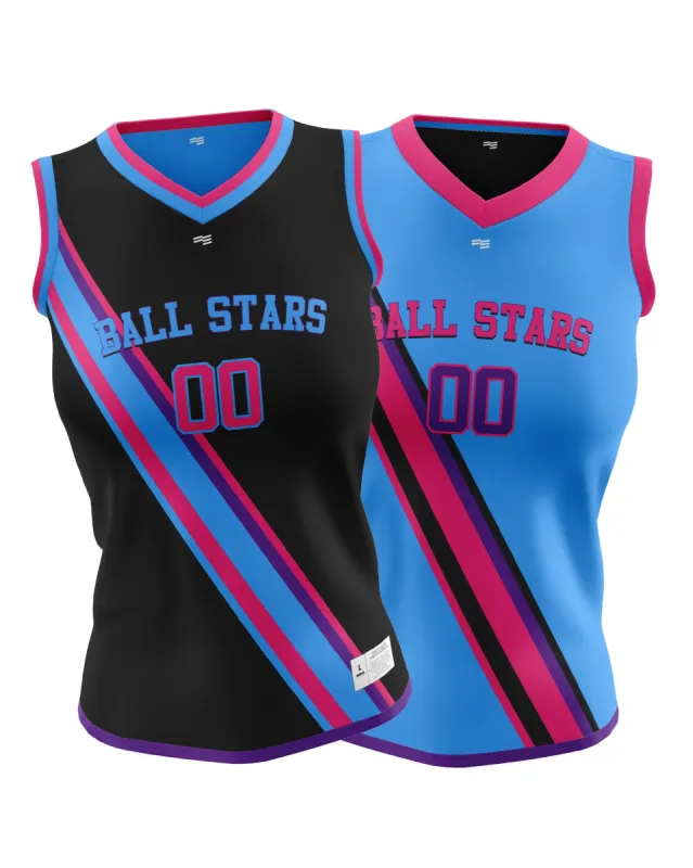 Ball Stars Reversible Jersey - Womens sold by FE Custom