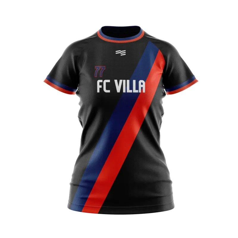 Custom FC Villa Raglan Soccer Jersey - Womens sold by FE Custom