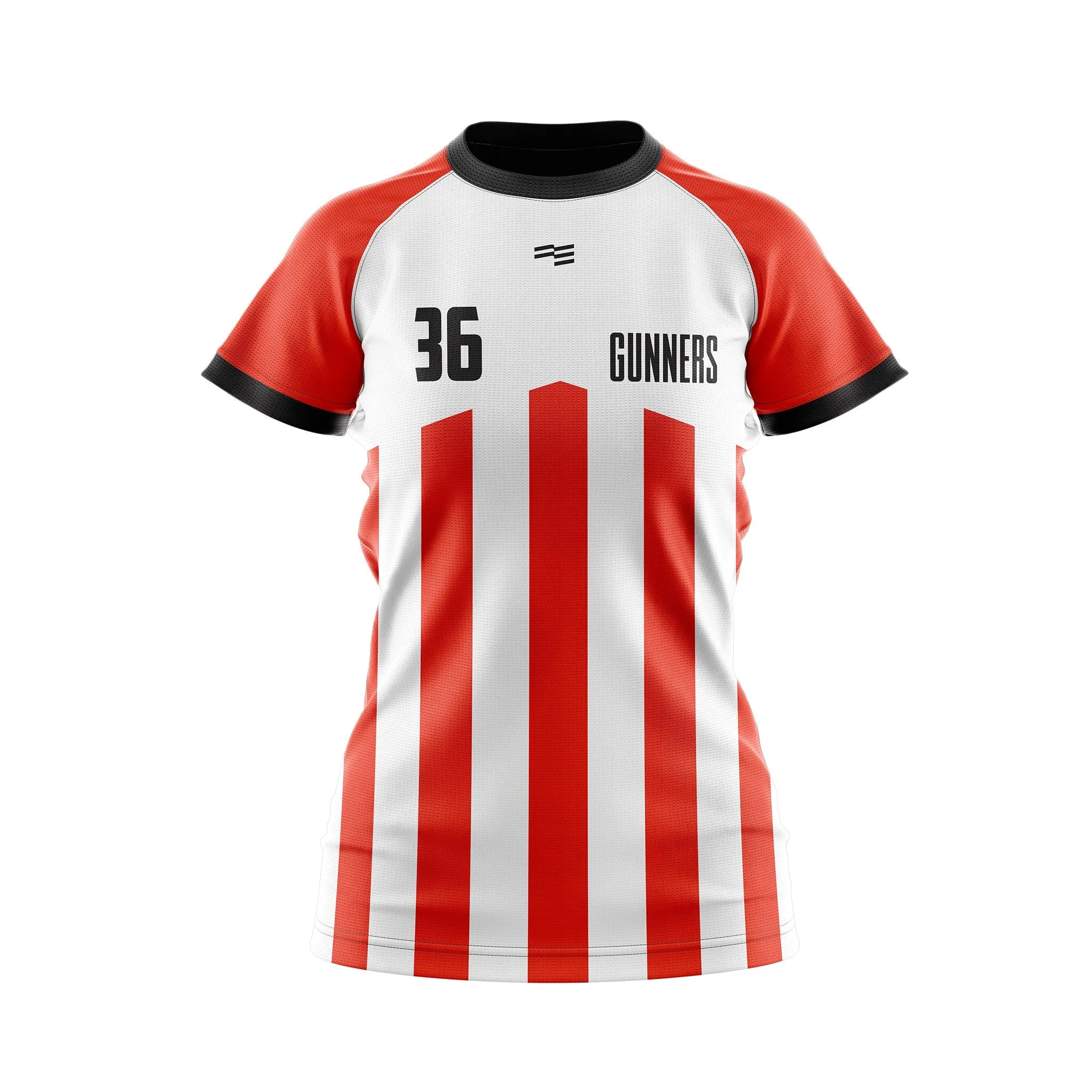 Custom Gunners Raglan Soccer Jersey - Womens sold by FE Custom