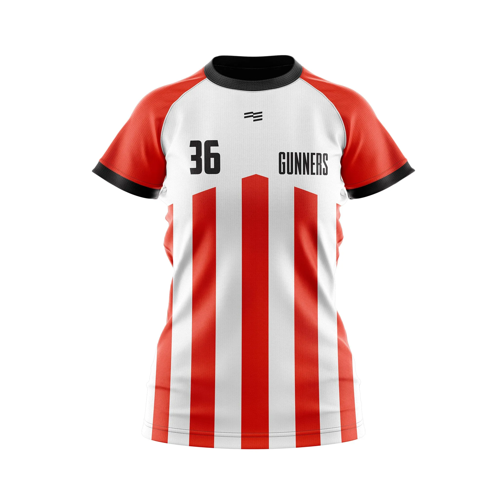 Gunners Raglan Soccer Jersey - Womens sold by FE Custom