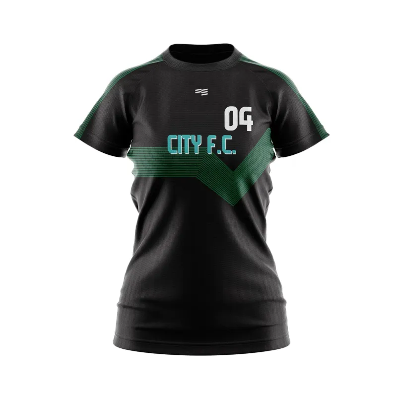 Custom City FC Raglan Soccer Jersey - Womens sold by FE Custom