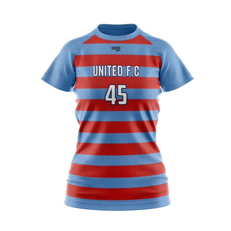 United FC Raglan Soccer Jersey - Womens sold by FE Custom