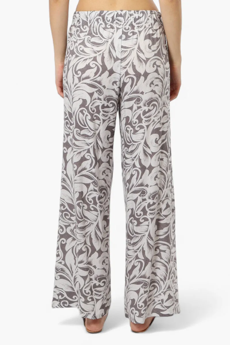 INC International Company Patterned Belted Palazzo Pants - Grey sold by Fairweather product image thumbnail 4
