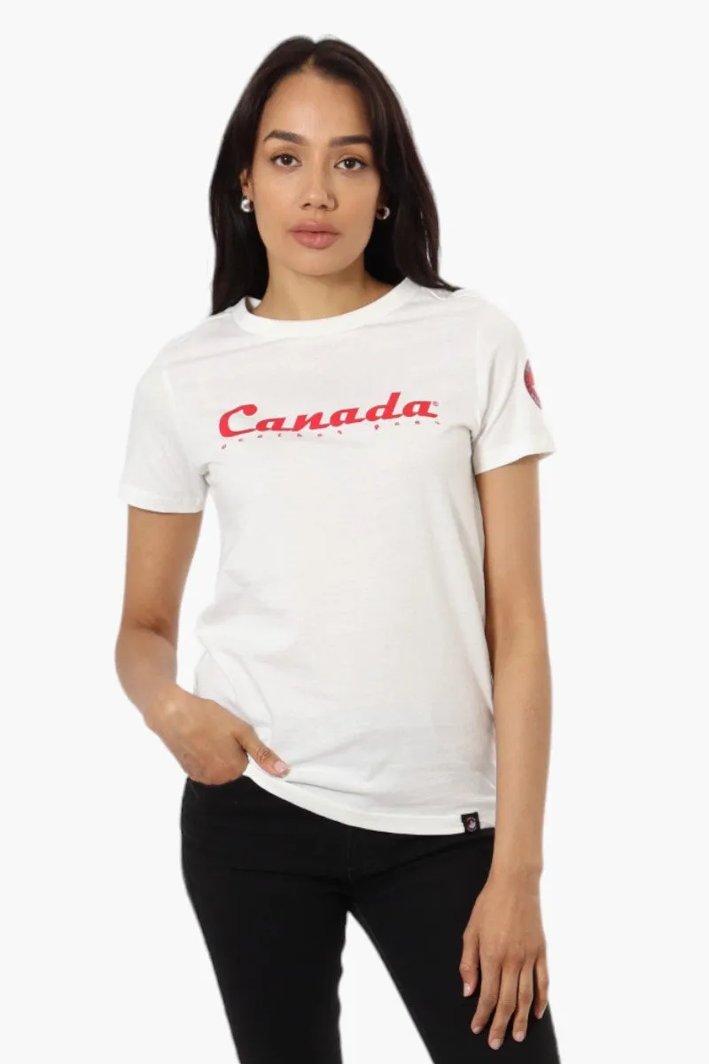 Canada Weather Gear Canada Print Tee - White sold by Fairweather