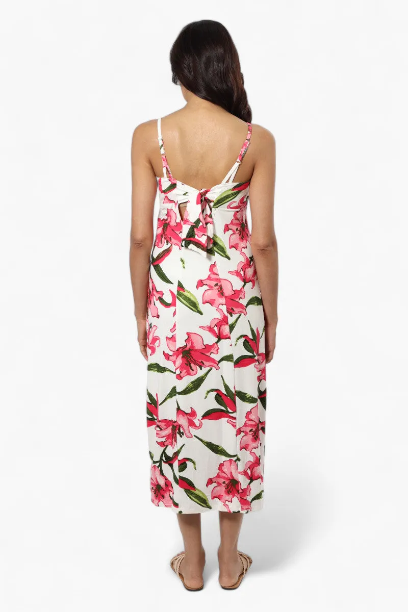 Impress Floral Front Slit Maxi Dress - White sold by Fairweather product image thumbnail 4