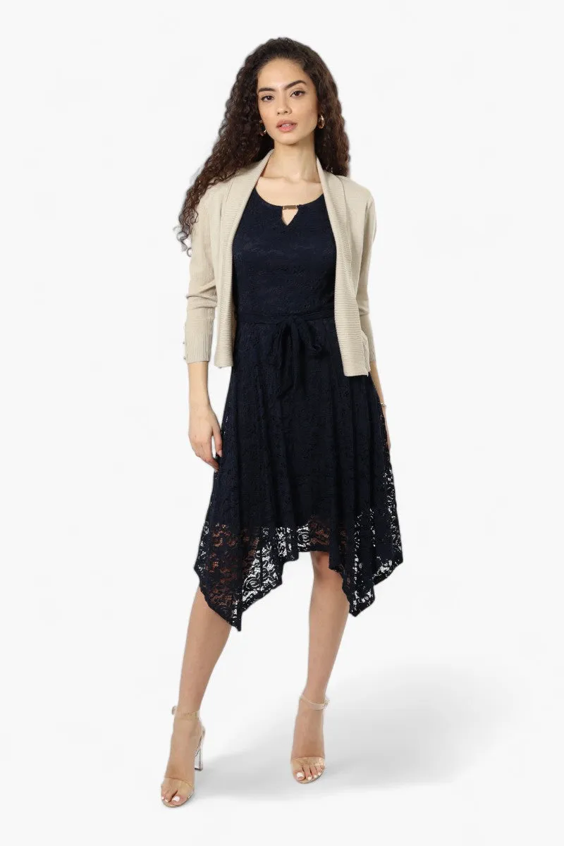 Impress 3/4 Sleeve Button Shrug Cardigan - Beige sold by Fairweather product image thumbnail 2