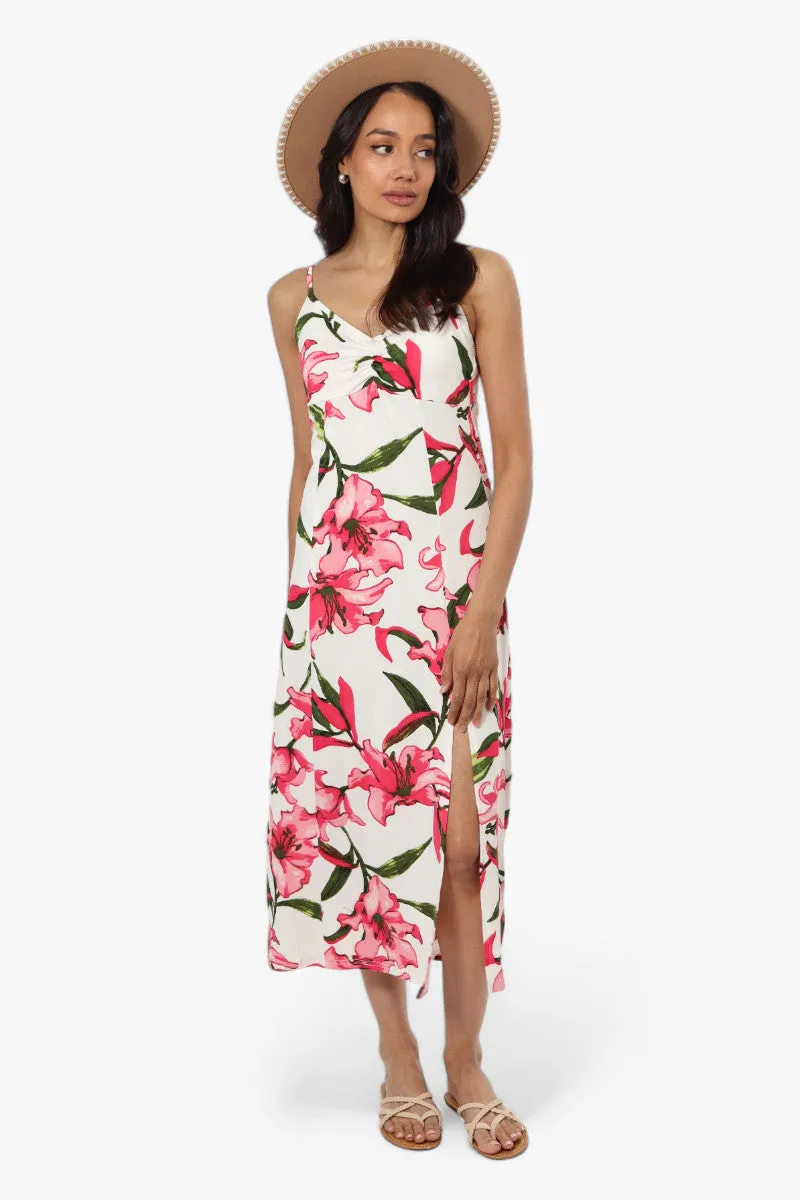 Impress Floral Front Slit Maxi Dress - White sold by Fairweather product image thumbnail 2