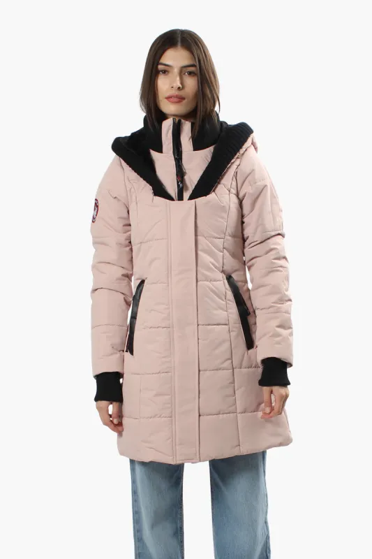 Canada Weather Gear Solid Ribbed Hood Parka Jacket - Pink sold by Fairweather