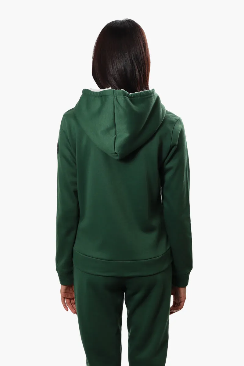 Fahrenheit Brooklyn Print Sherpa Hoodie - Green sold by Fairweather product image thumbnail 4