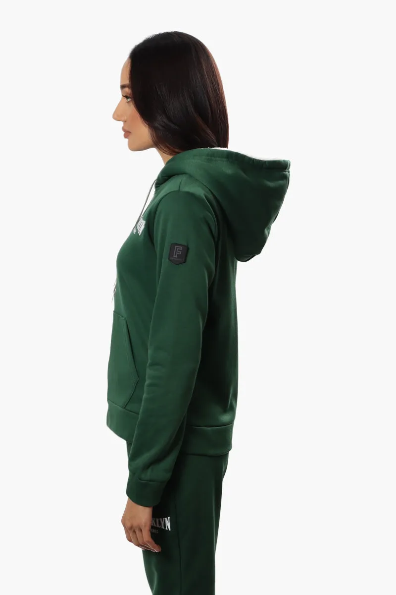 Fahrenheit Brooklyn Print Sherpa Hoodie - Green sold by Fairweather product image thumbnail 3