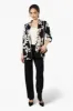 Limite Floral Roll Up Sleeve Open Blazer - Black sold by Fairweather