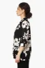 Limite Floral Roll Up Sleeve Open Blazer - Black sold by Fairweather