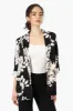 Limite Floral Roll Up Sleeve Open Blazer - Black sold by Fairweather
