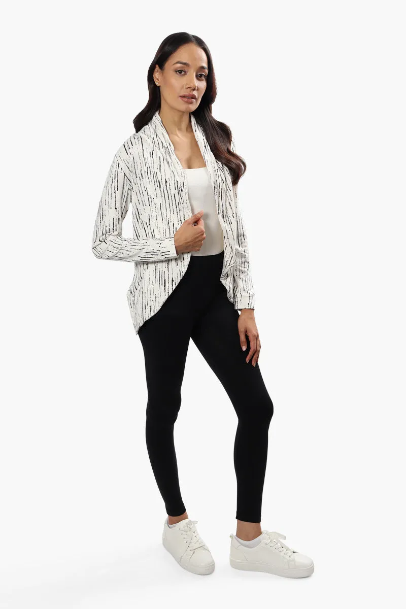 Majora Patterned Open Front Cardigan - White sold by Fairweather product image thumbnail 2