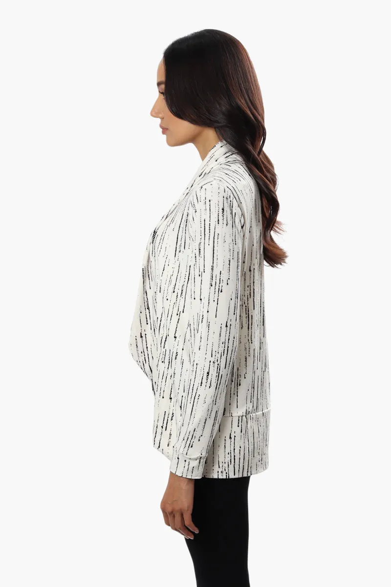 Majora Patterned Open Front Cardigan - White sold by Fairweather product image thumbnail 3