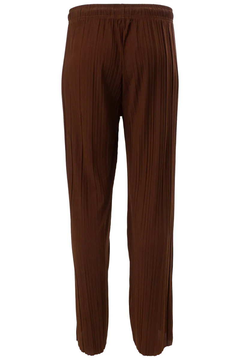 Solid Tie Waist Crinkle Pants - Rust sold by Fairweather product image thumbnail 3