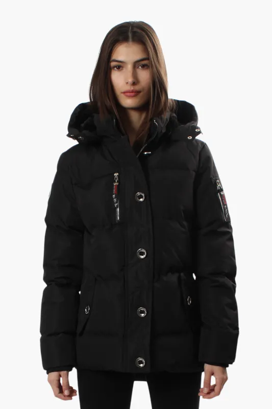 Canada Weather Gear Flap Pocket Parka Jacket - Black sold by Fairweather