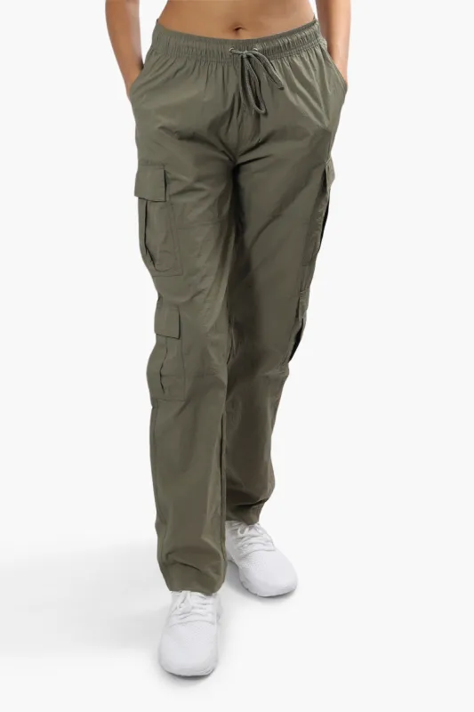 Canada Weather Gear Tie Waist Cargo Pants - Olive sold by Fairweather