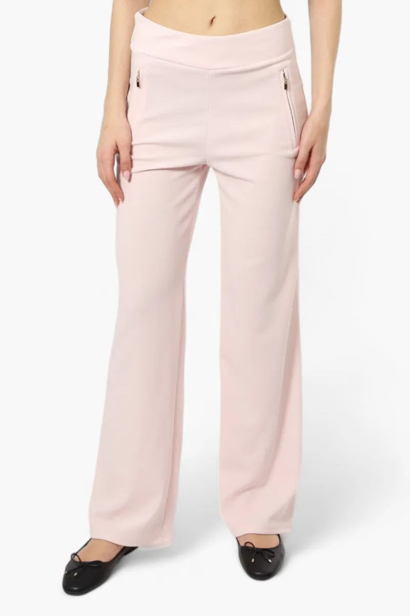Limite Solid Basic Wide Leg Pants - Pink sold by Fairweather