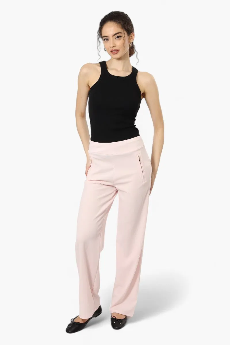 Limite Solid Basic Wide Leg Pants - Pink sold by Fairweather product image thumbnail 2