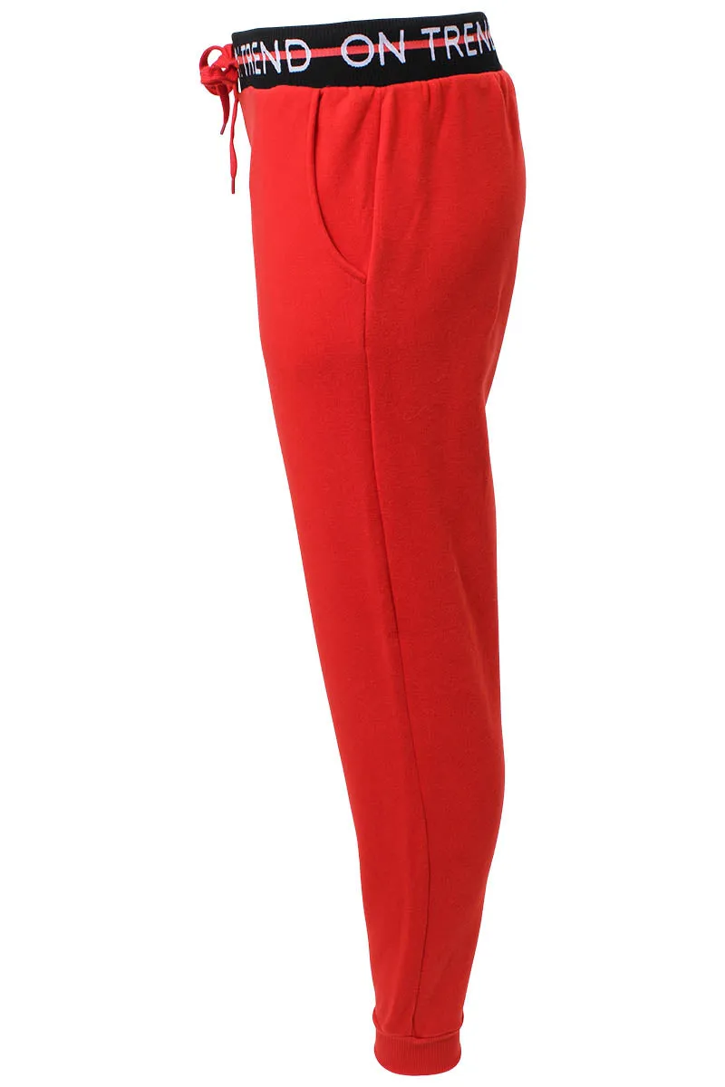New Look Printed Waistband Joggers - Red sold by Fairweather product image thumbnail 2