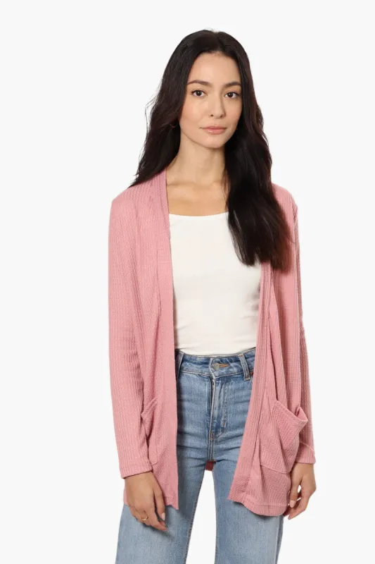International INC Company Long Sleeve Open Wrap Cardigan - Pink sold by Fairweather