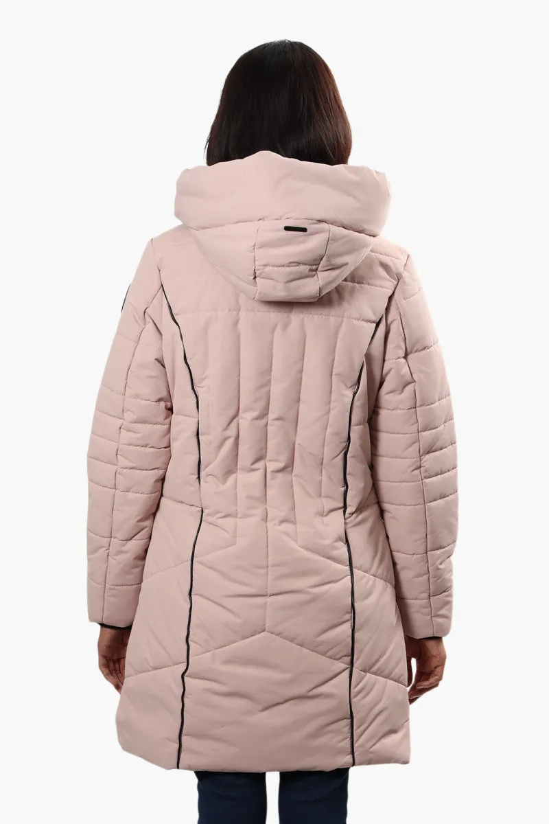 Oppenheimer Double Zipper Chevron Parka Jacket - Pink sold by Fairweather product image thumbnail 4