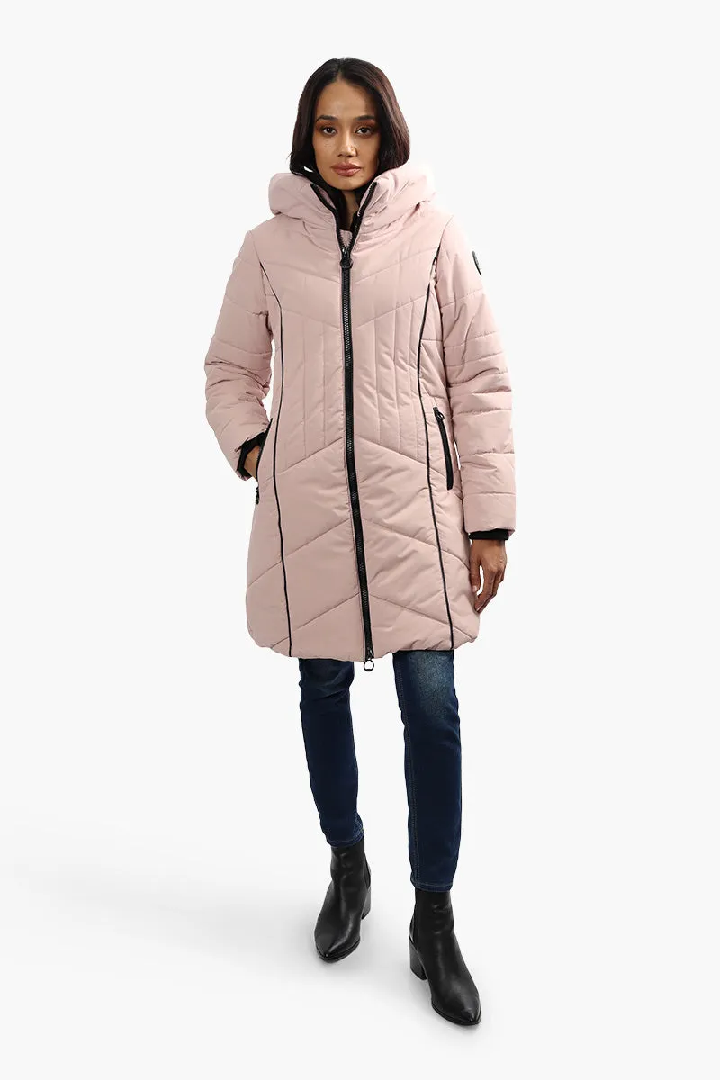 Oppenheimer Double Zipper Chevron Parka Jacket - Pink sold by Fairweather product image thumbnail 2