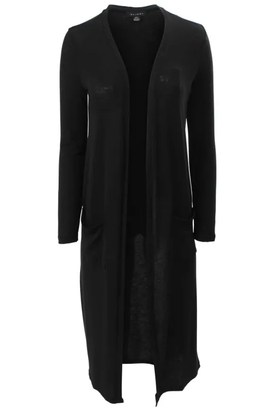 Majora Long Sleeve Open Front Cardigan - Black sold by Fairweather